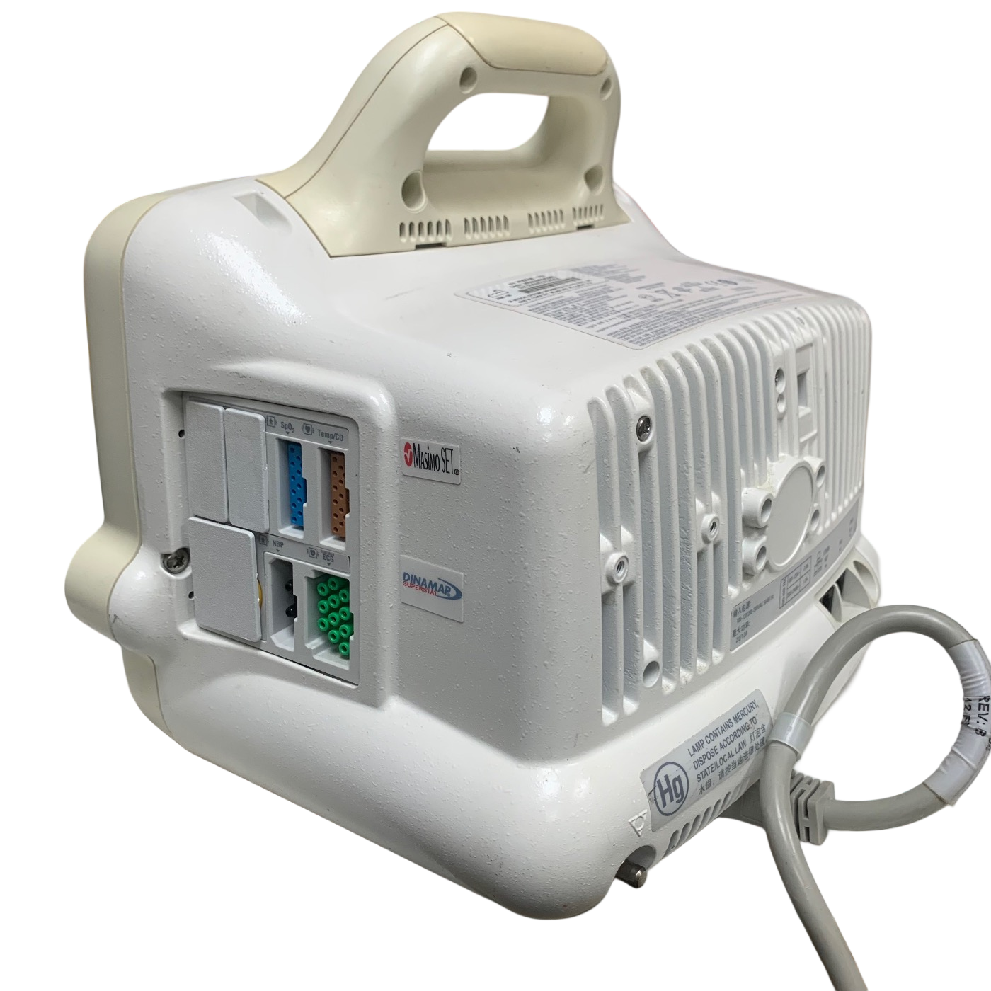 GE DASH 3000 PATIENT MONITOR - ECG, SPO2, NIBP, TEMP - NO BATTERIES OR PRINTER