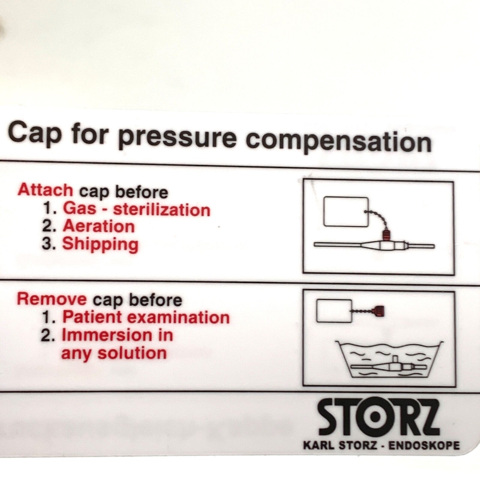 Karl Storz REF 11025XE, Cap for Pressure Compensation