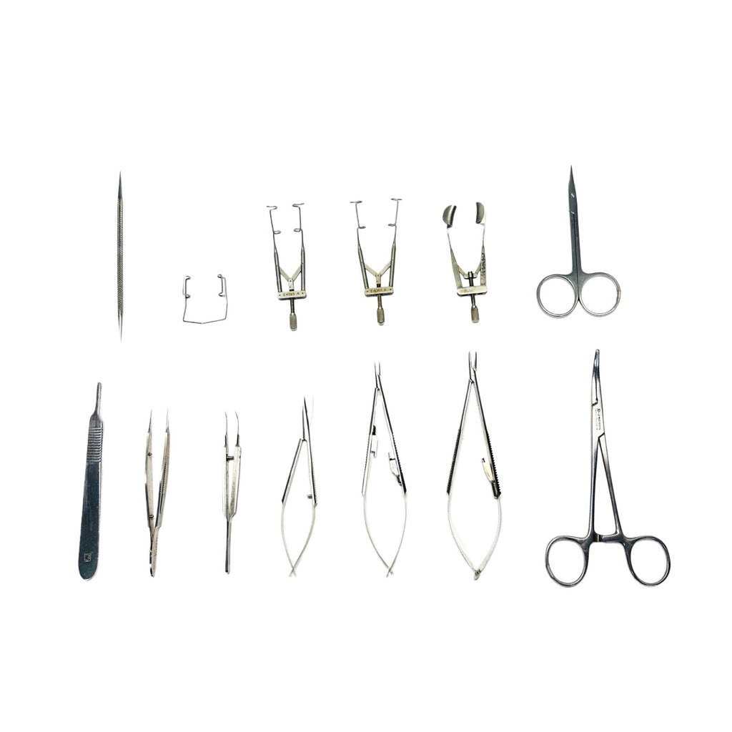 Storz / Katena / Symmetry & Others 14 Opthalmic Instruments  Set W/ Steel Caddy