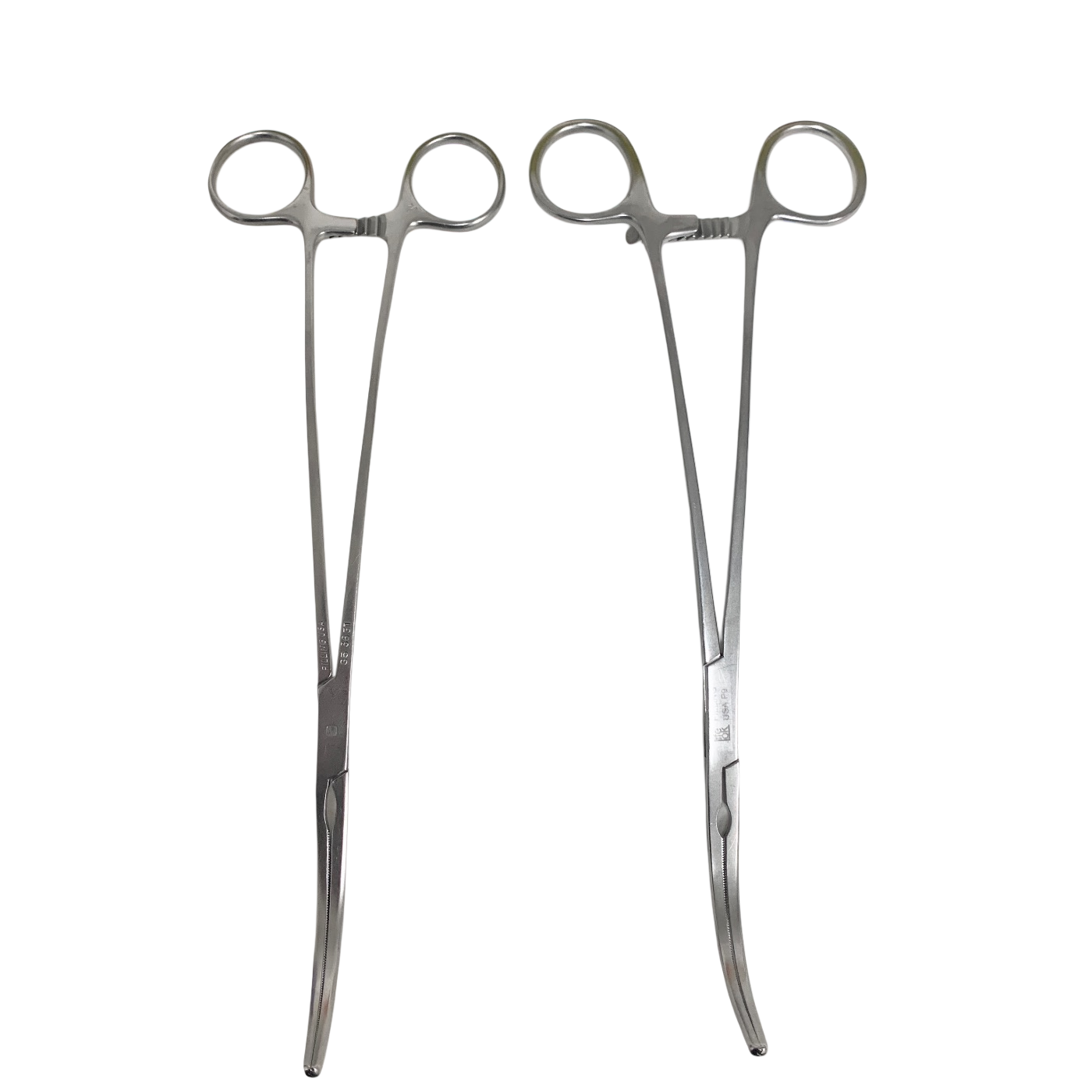 Pilling LOT OF 2 35-3631 & 35-3630 DeBakey Medium Surgical Clamp 10.5"