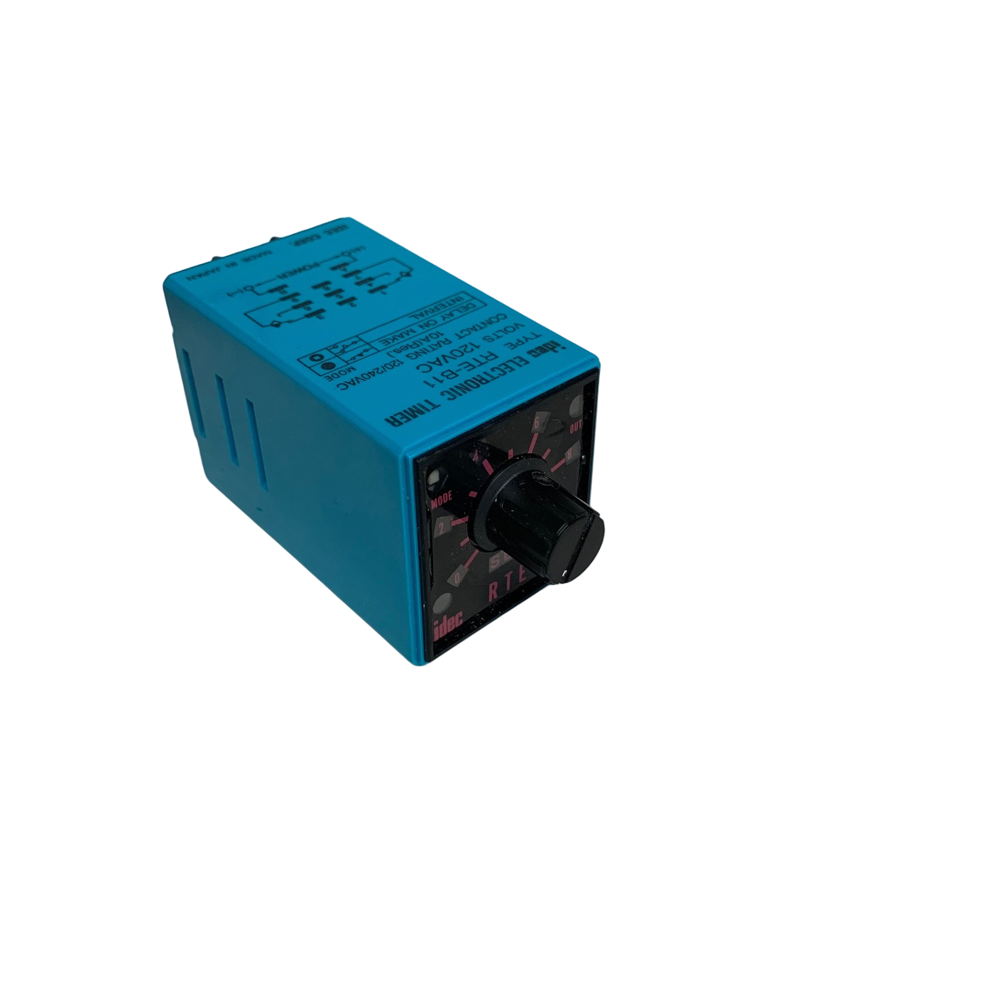 Idec RTE-B11 Analog Timer Relay, 120VAC Contact Rating 120/240VAC 10A 0-10 Sec