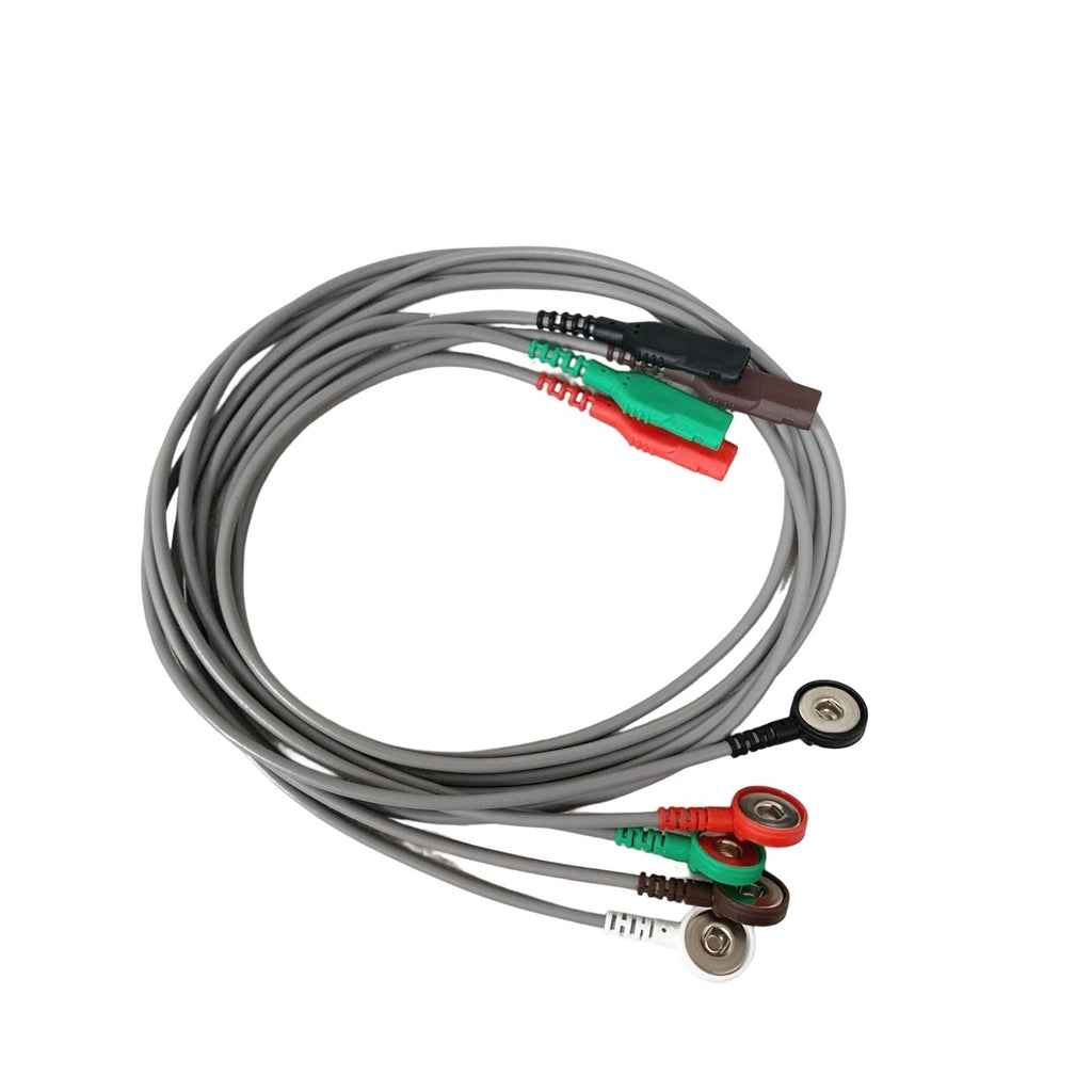 NEW CONMED FSP24-005 ECG Leadwires 5-Lead Shielded Snap 24" Patient Safety Cable