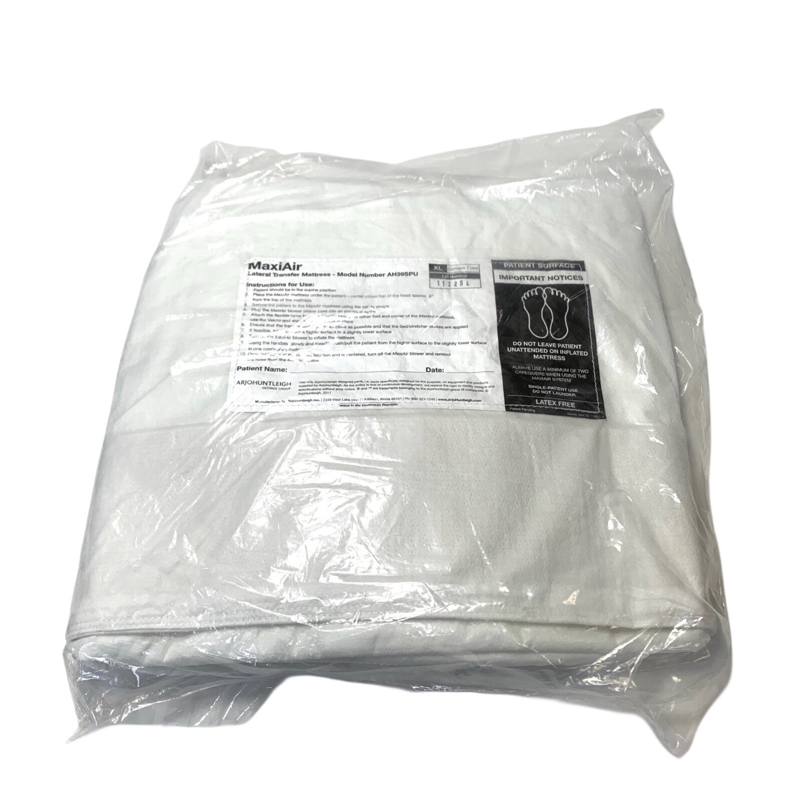ArjoHuntleigh REF AH39SPU, Maxiair Lateral Transfer Mattress