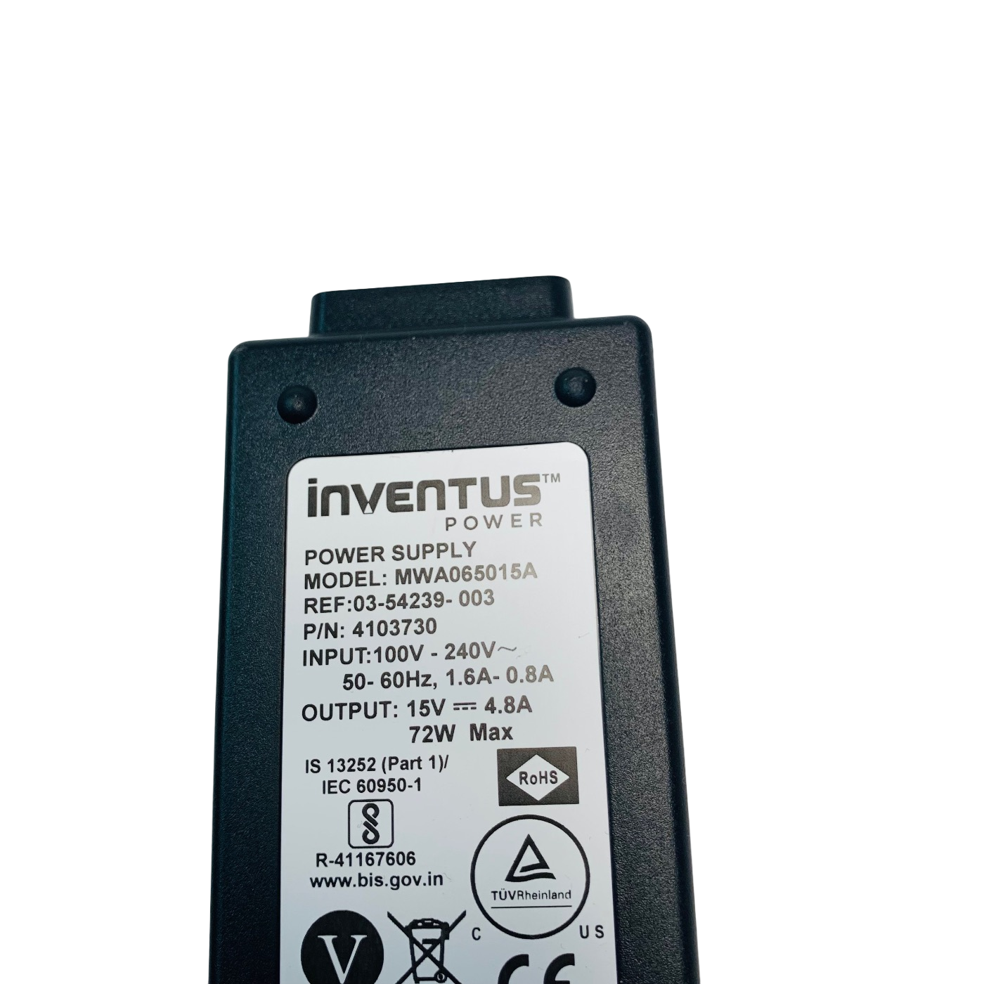 KCI VAC Inventus REF MWA065015A, 4103730 POWER SUPPLY 15V 4.8A