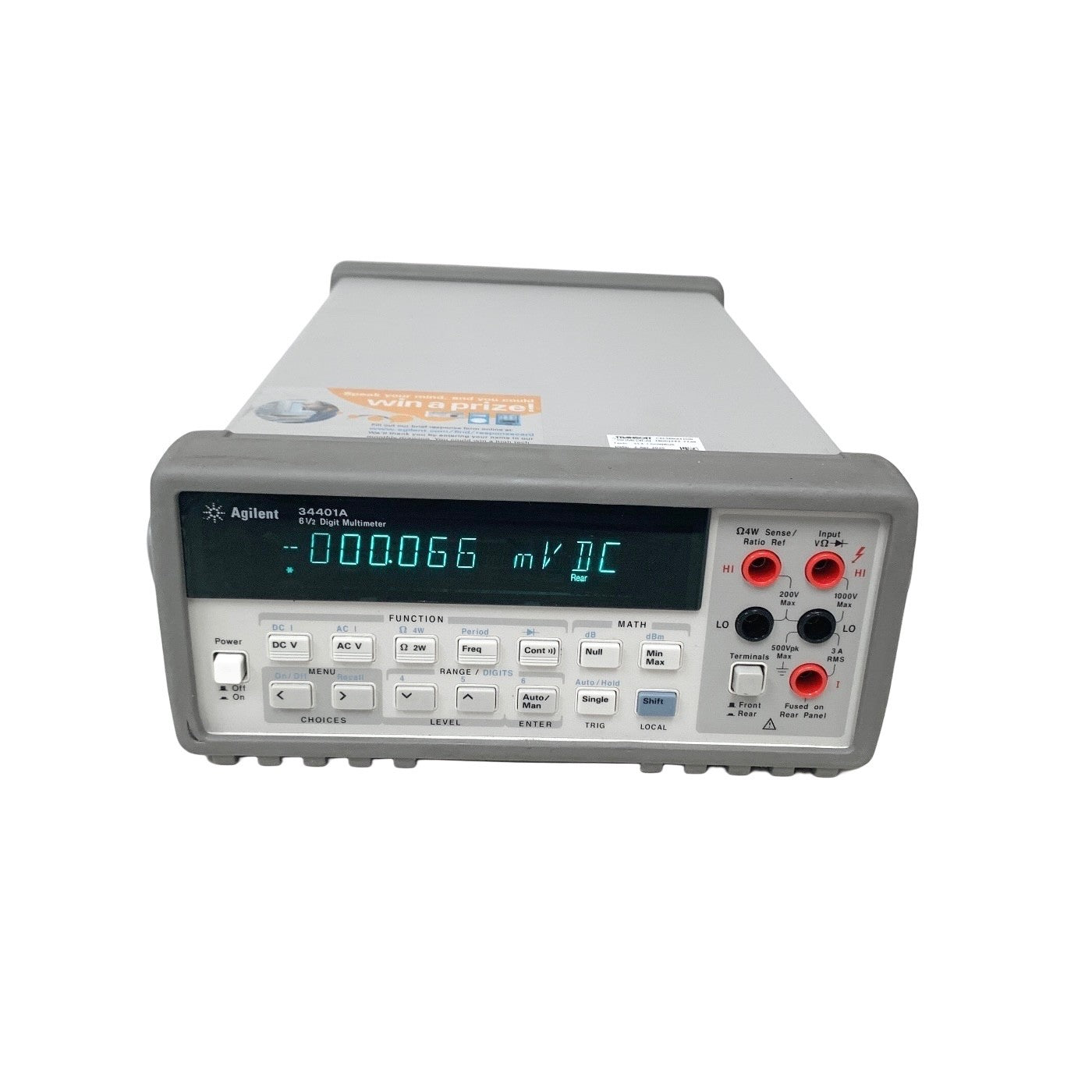 AGILENT REF 34401A, 61/2 Digital Multimeter, 6.5 digit