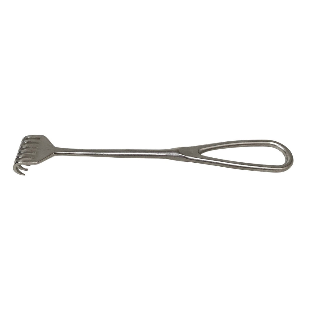 Volkmann Bone Retractor 6-Prong Sharp Surgical Orthopedic Rake Handheld Tool 8"