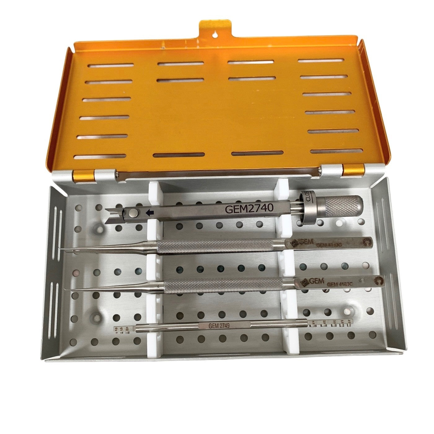 SYNOVIS REF GEM2740, GEM ANASTOMOTIC COUPLER INSTRUMENT SET OF 4 WITH CASE