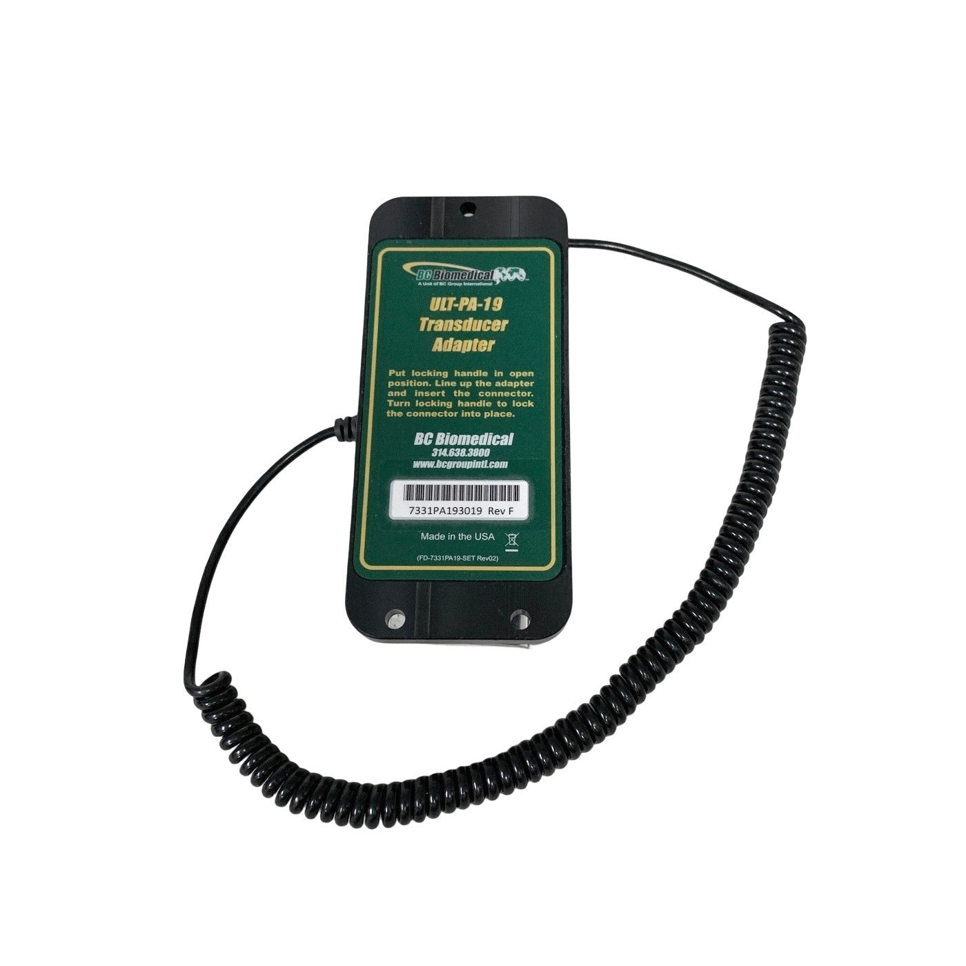 BC Biomedical Ref ULT-PA-19, Transducer Adapter