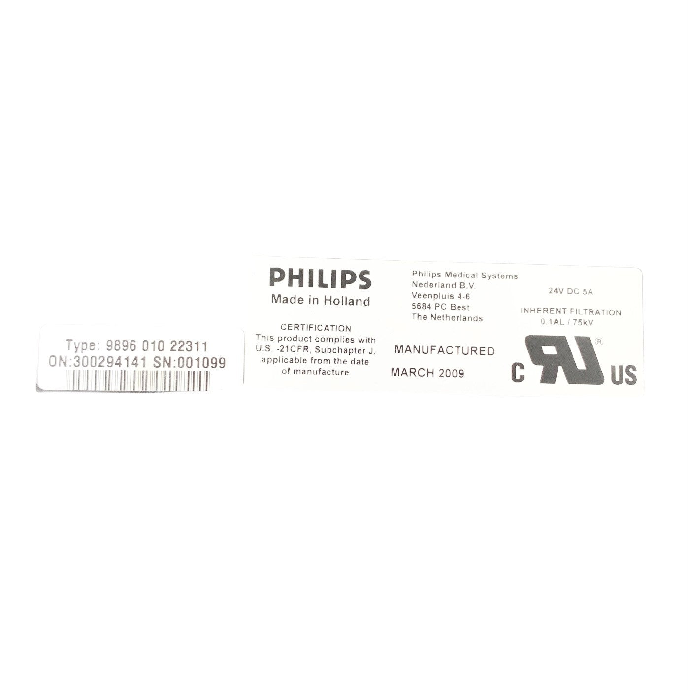 PHILIPS REF 989601022311, COLLIMATOR MFD 2009