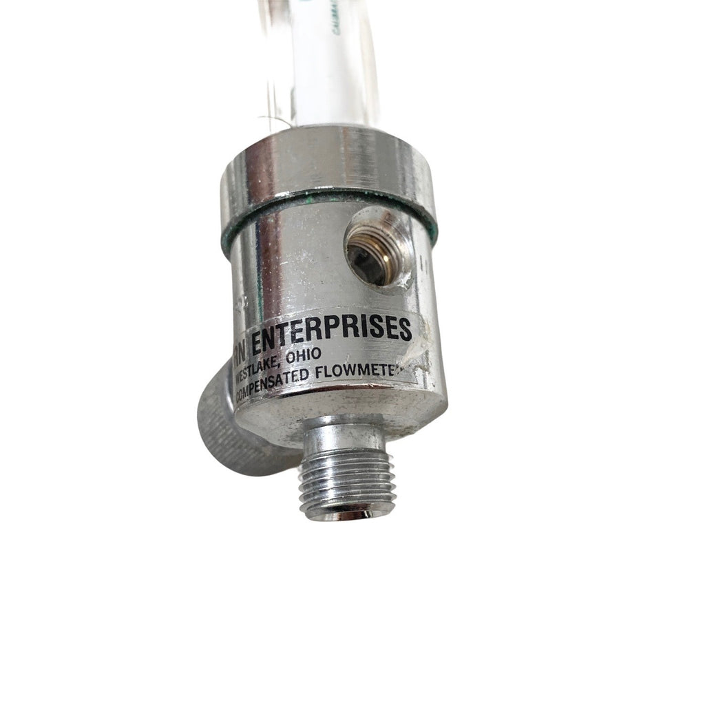 Western Enterprises Slim-Line Oxygen Flowmeter 0-15 LPM Medical Thorpe Tube O2