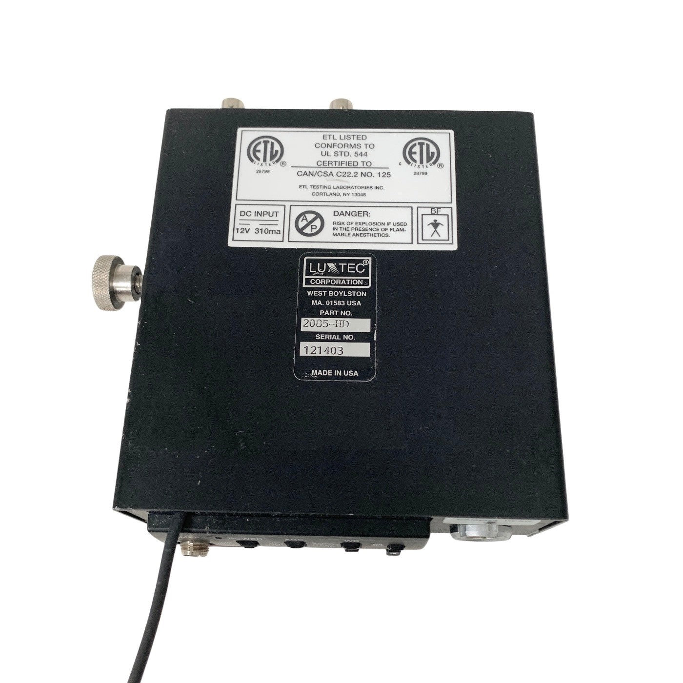 LUXTEC REF 2085-HD, CAMERA CONTROL PROCESSOR UNIT