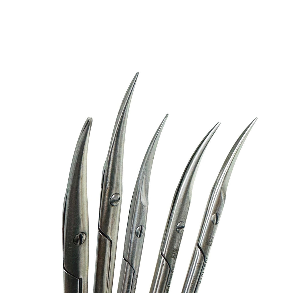 Aesculap / V Mueller Iris Scissor Stainless Steel Curved Lot Of 5