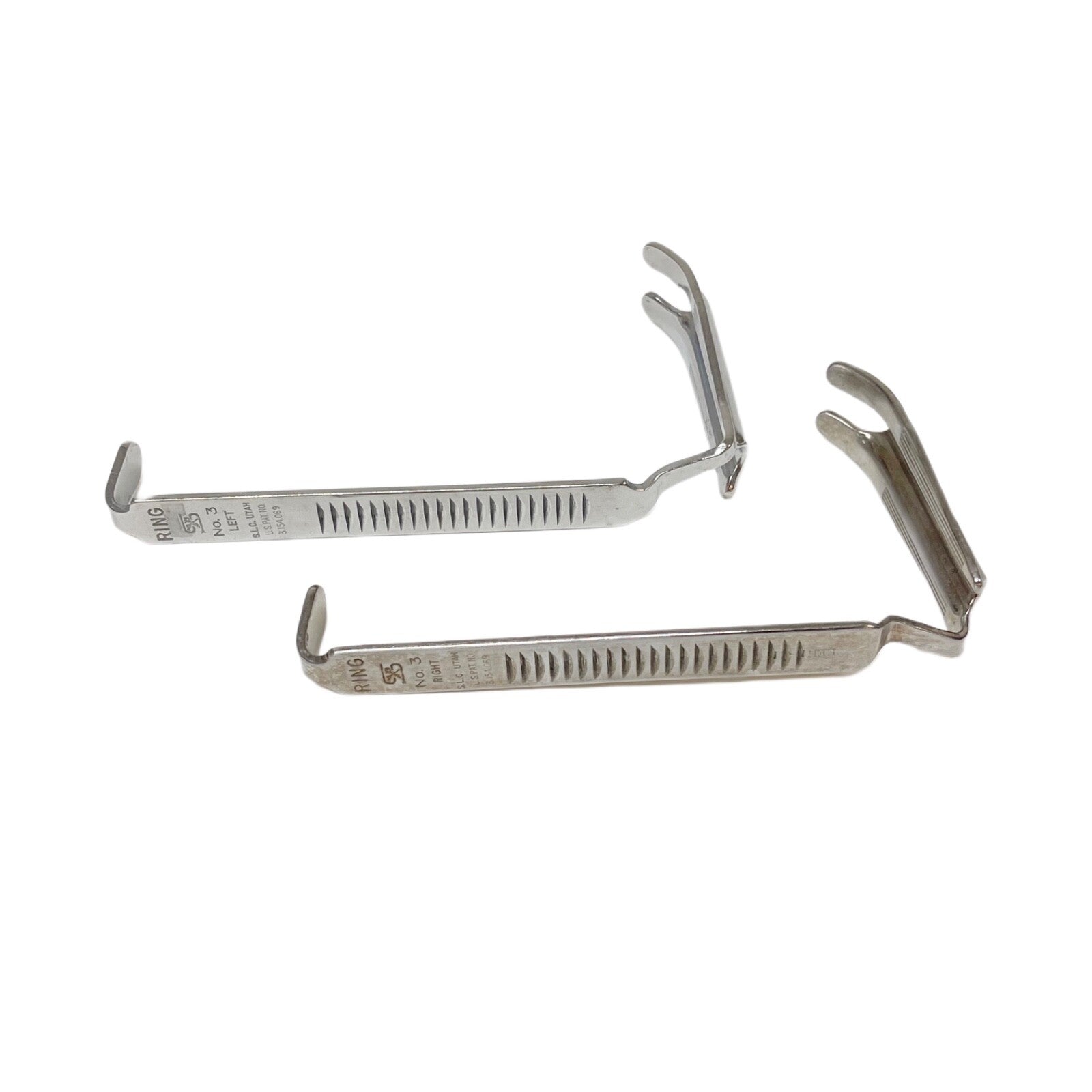 S.L.C. UTAH 3.154.069 No 3 Right & Left Tongue Retractor Set OR GRADE