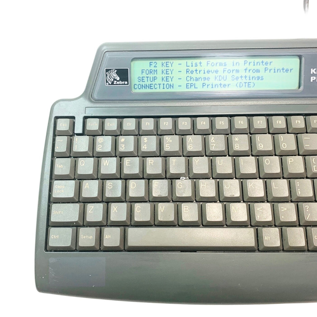 Zebra ref GK420t, THERMAL PRINTER W/ KDUPLUS 120182G-001 KEYBOARD & POWER SUPPLY