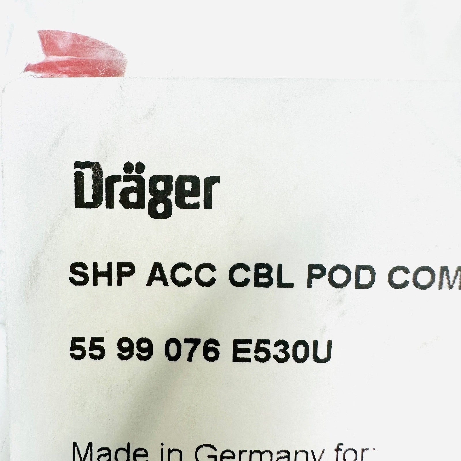 Draeger 55 99 076 Pod Connection Cable 1 M