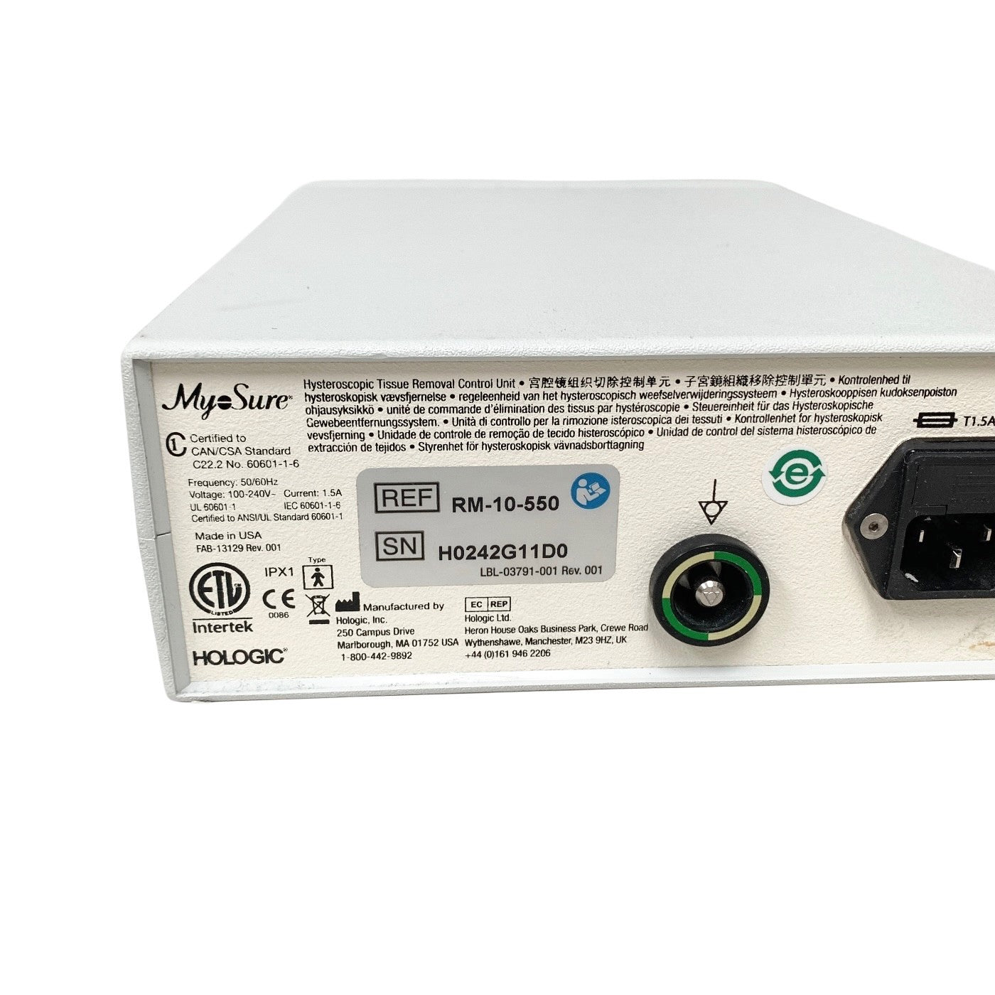 Hologic REF RM-10-550, HYSTEROSCOPIC TISSUE REMOVAL CONTROL UNIT