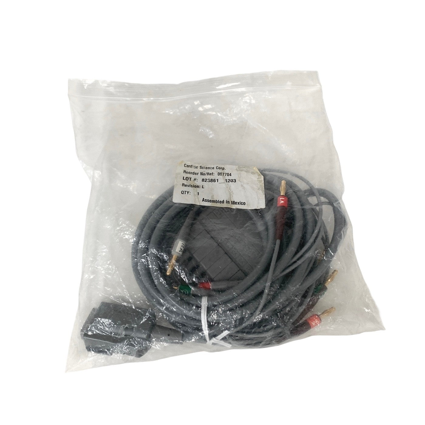 Burdick 007704 ECG Patient Cable 10-Lead AHA Replaceable Leads Cardiac Science