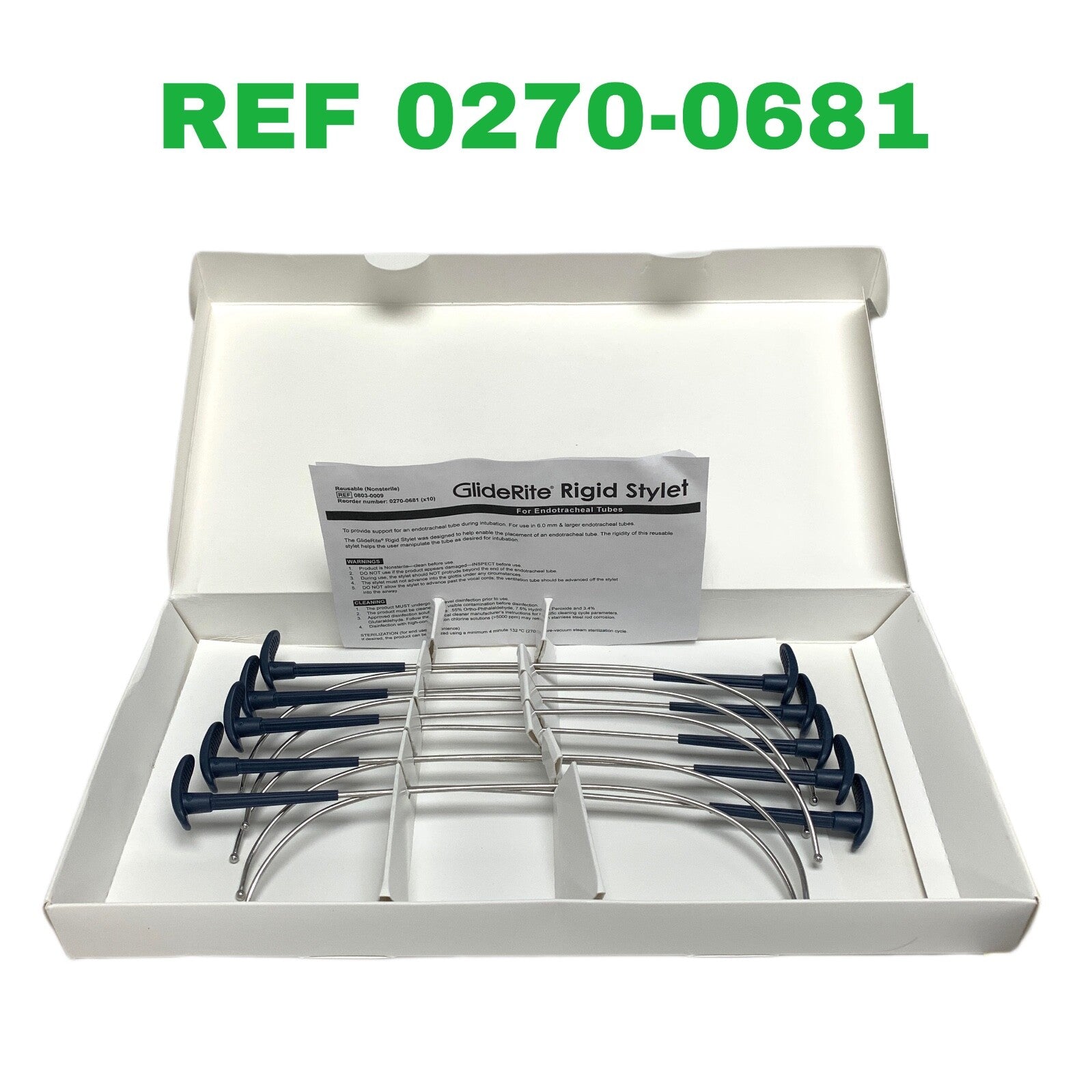 Verathon REF 0270-0681, GlideRite Rigid Stylet, (0803-0009x10)