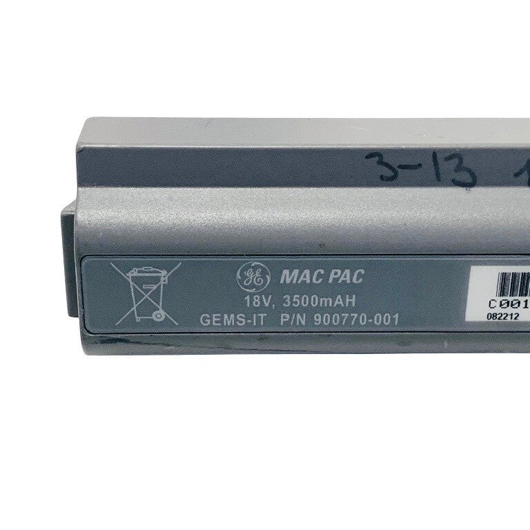 GE/Marquette REF 900770-001, Battery For Mac Pac, 3500 mAH Rechargeable, GEMS-IT