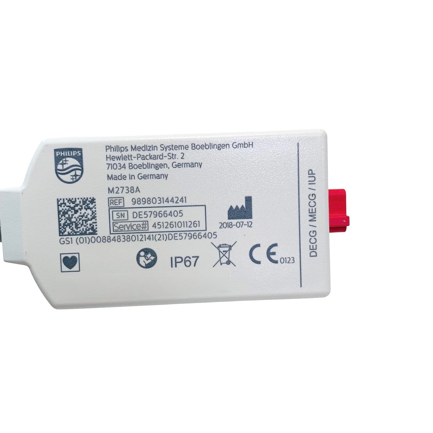 Philips REF M2738A, 989803144241 ECG Patient Module