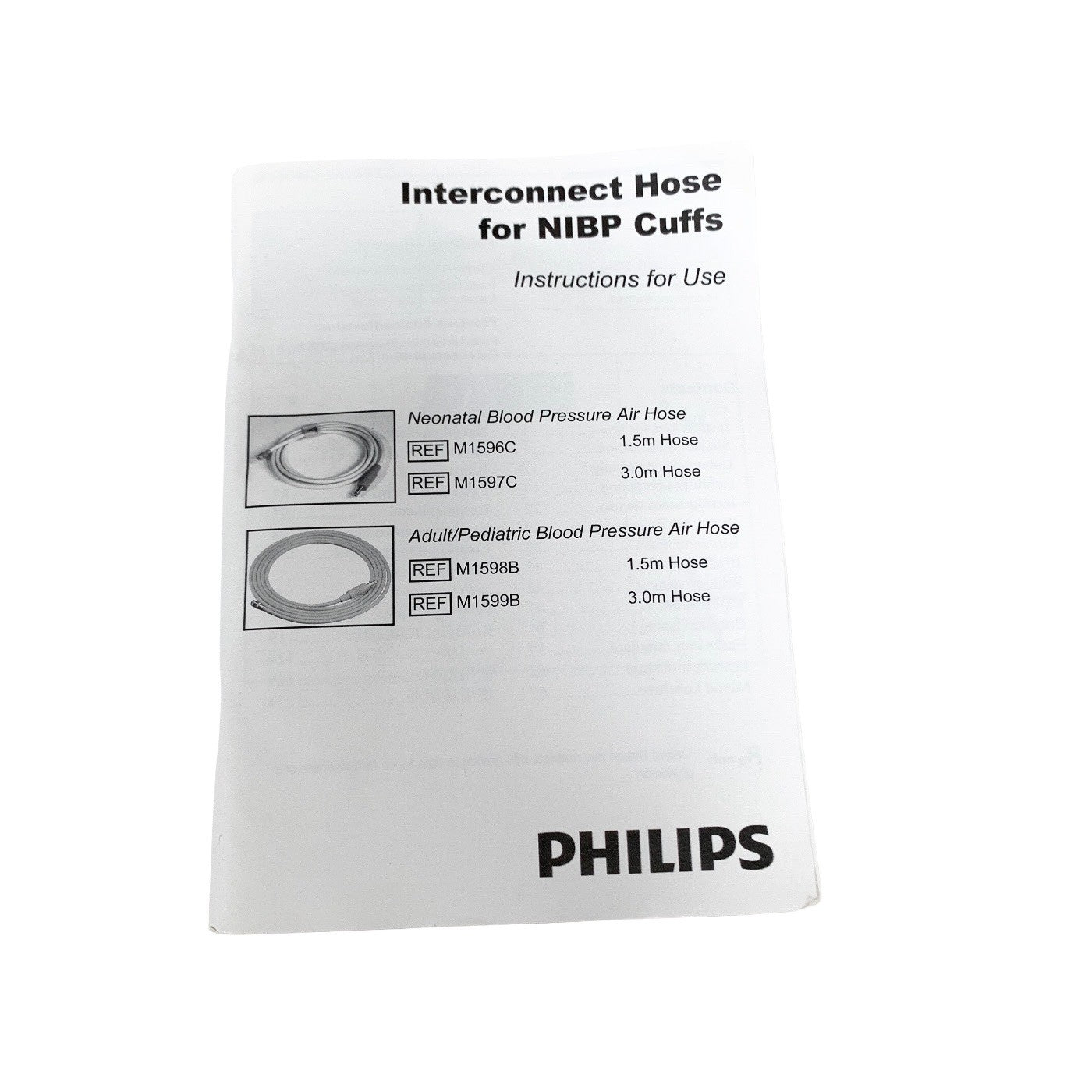PHILIPS REF M1599B, 989803104341 Adult Pressure Interconnect Cable 3.0 m