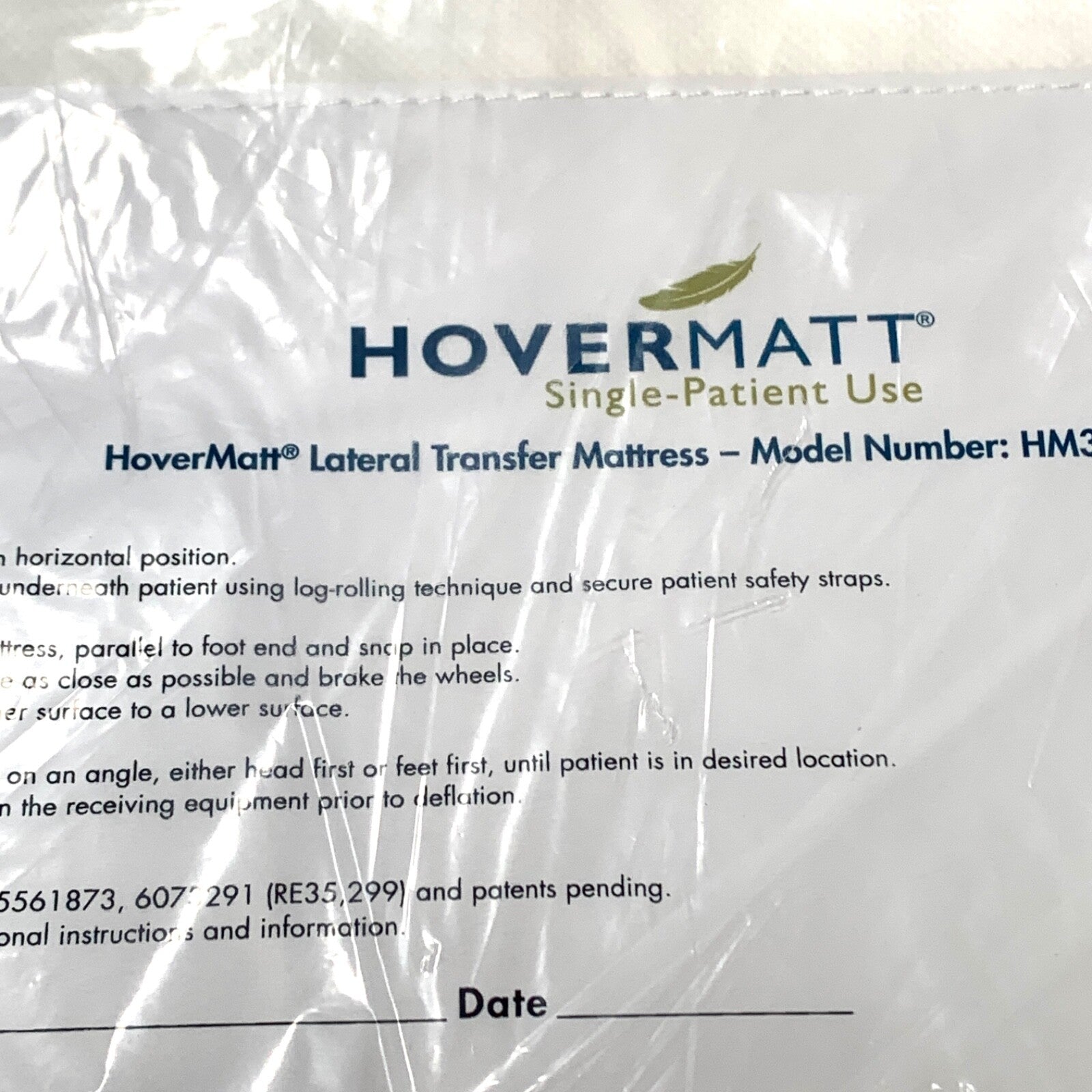 Hovermatt REF HM39SPU, Lateral Transfer Mattress