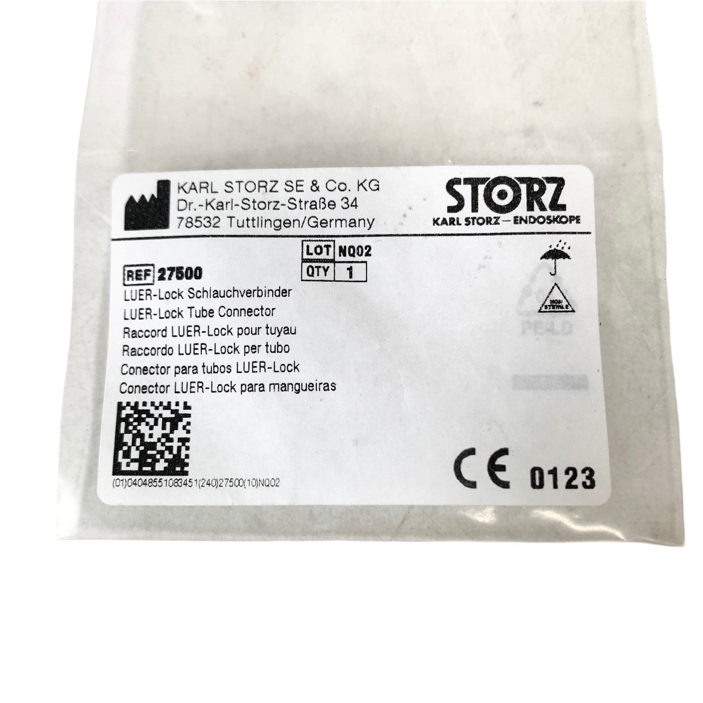 KARL STORZ REF 27500, LUER-Lock Tube Connector Schlauchverbinder