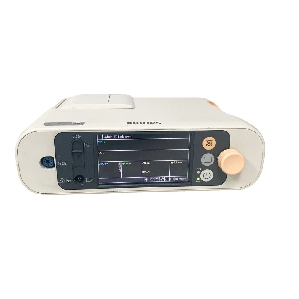 Philips SureSigns VM1 Patient Monitor 863266 Opt ABA Capnography CO2 SpO2 2014