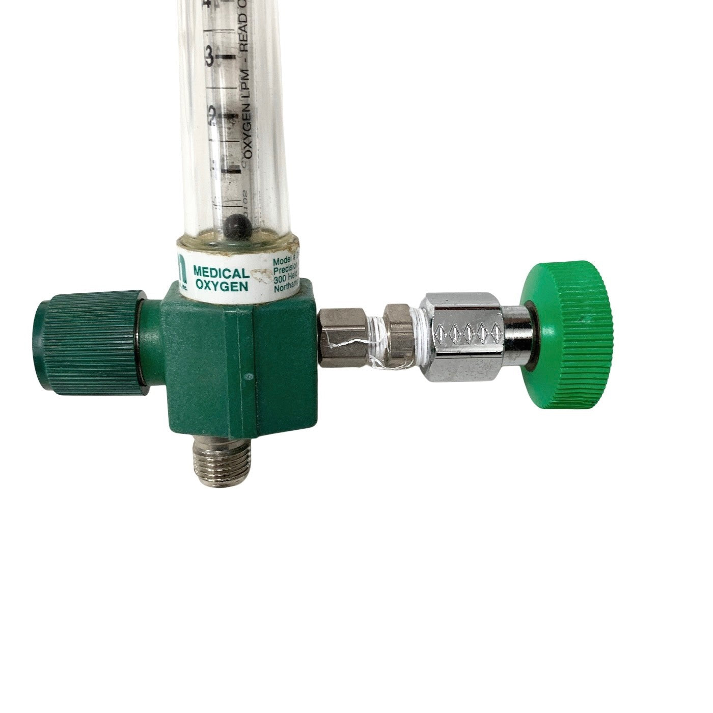 Precision Medical 2MFA1001 Oxygen Flowmeter O2 0-15 LPM 50 PSI DISS Female Inlet