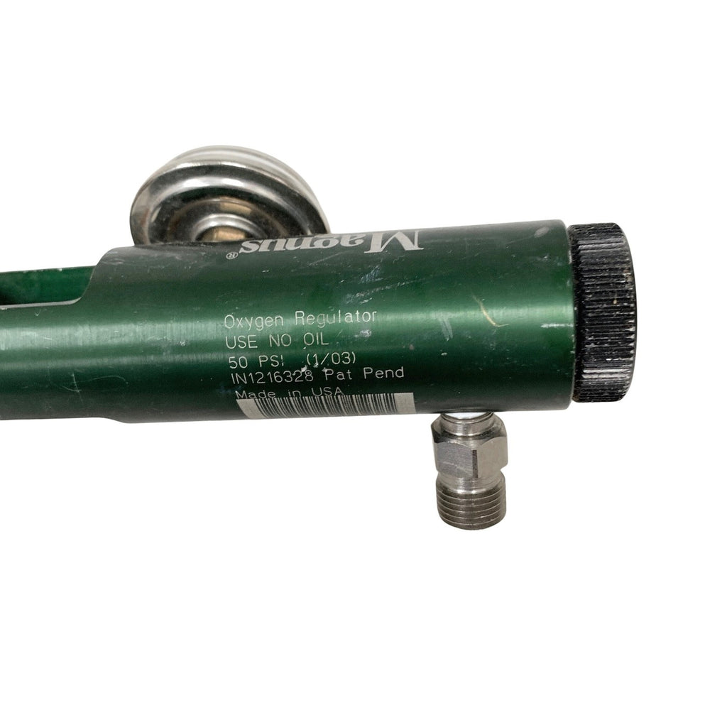 MAGNUS OXYGEN REGULATOR 50 PSI 1/03 IN1216328 GREEN NIP