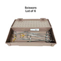 V. Mueller / Aesculap Thoracotomy Scissors W/ Tray Lot Of 6