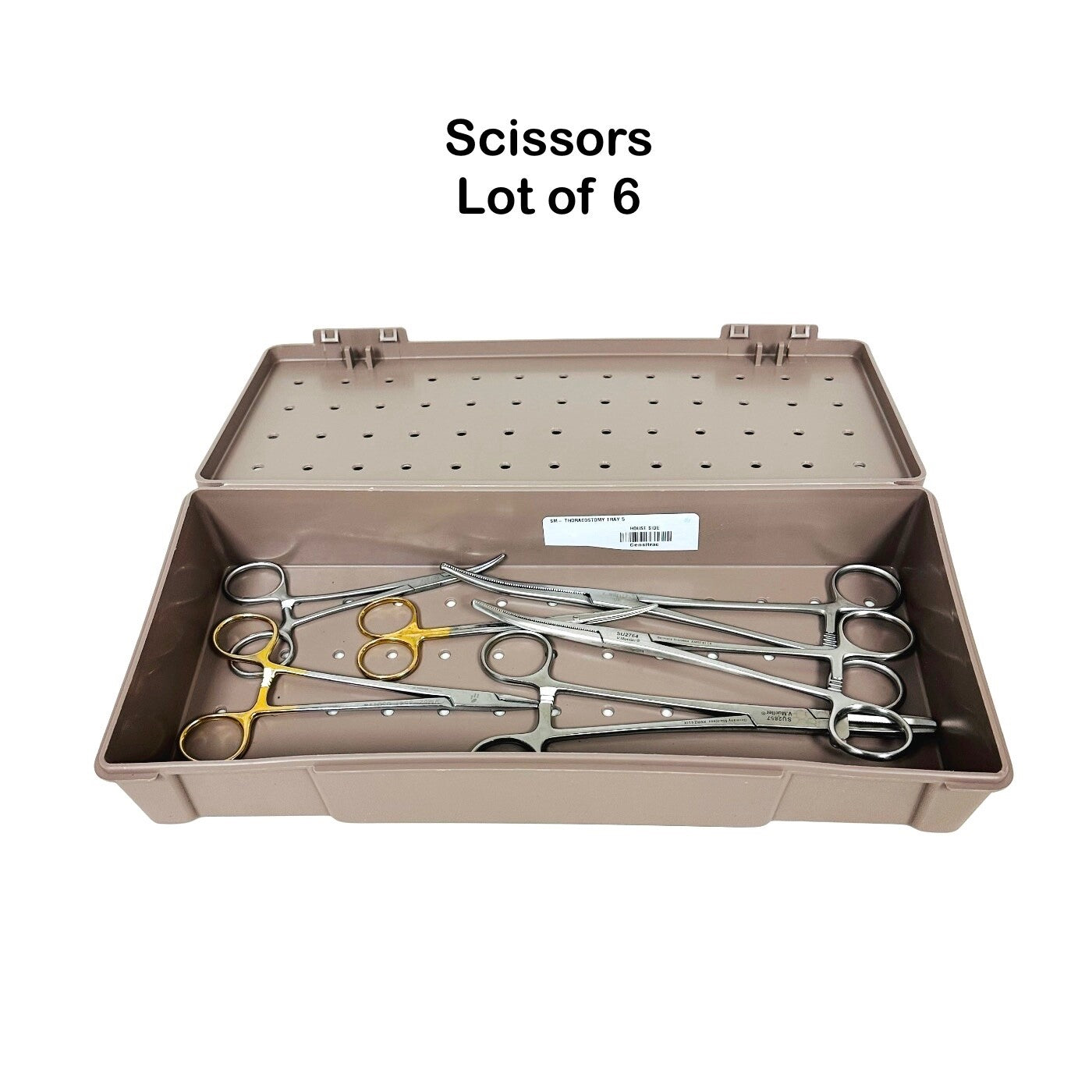 V. Mueller / Aesculap Thoracotomy Scissors W/ Tray Lot Of 6