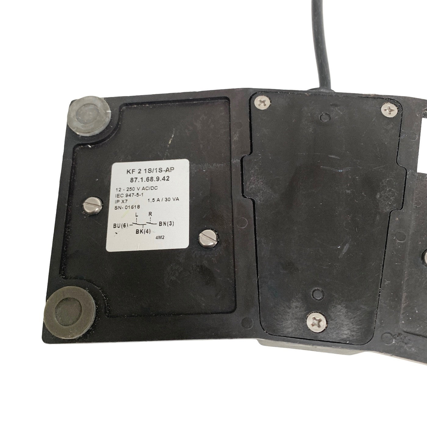 Steute REF 87.1.68.9.42 / KF 2 1S/1S-AP, Bipolar Double Footswitch w/ Cable