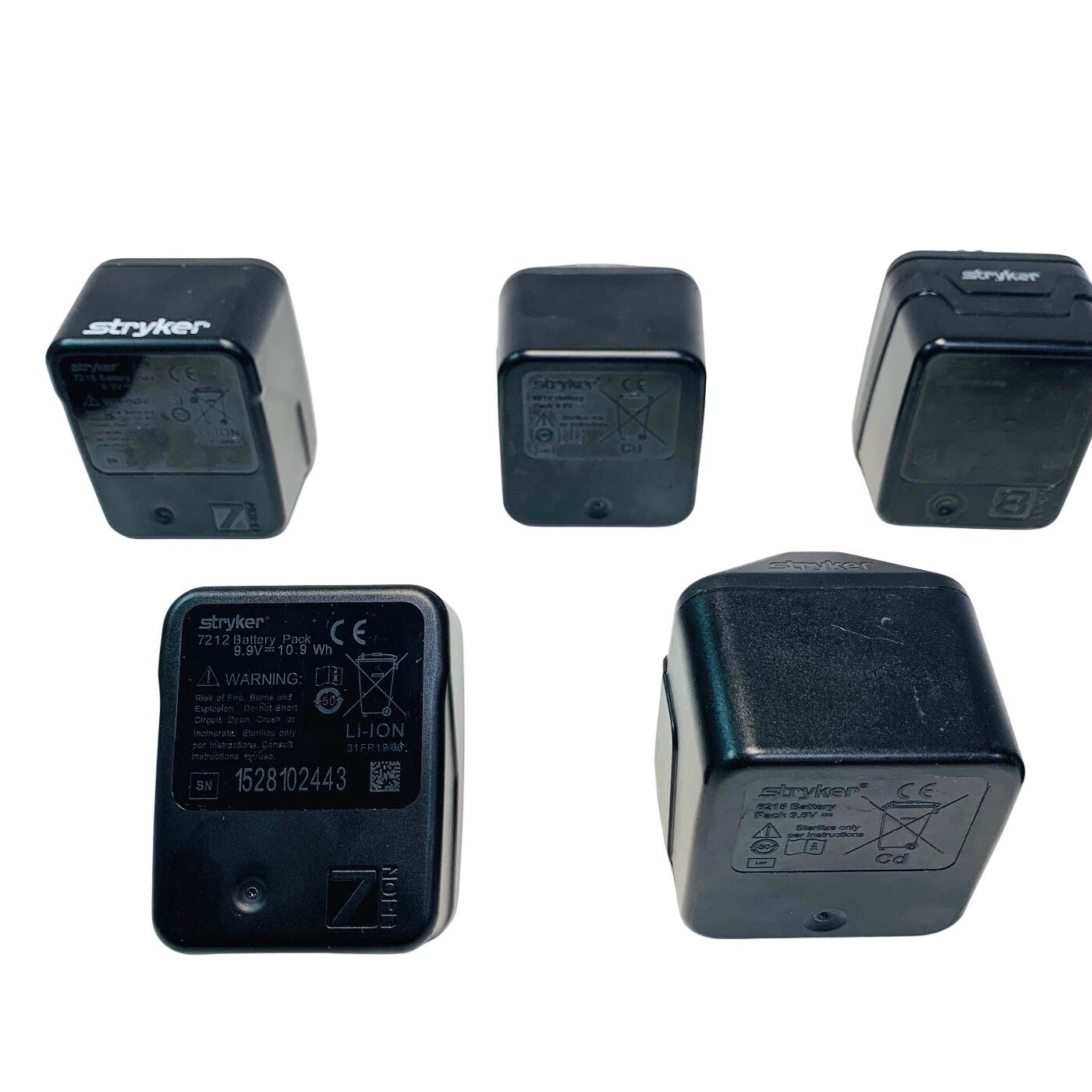 Stryker LOT of 7 MIX Batteries for parts, AS IS NOT WORKING
