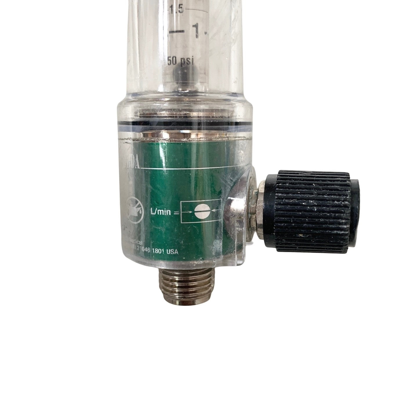 Ohmeda Oxygen Flowmeter 0-15 LPM Medical Gas Flow Meter DISS Connector