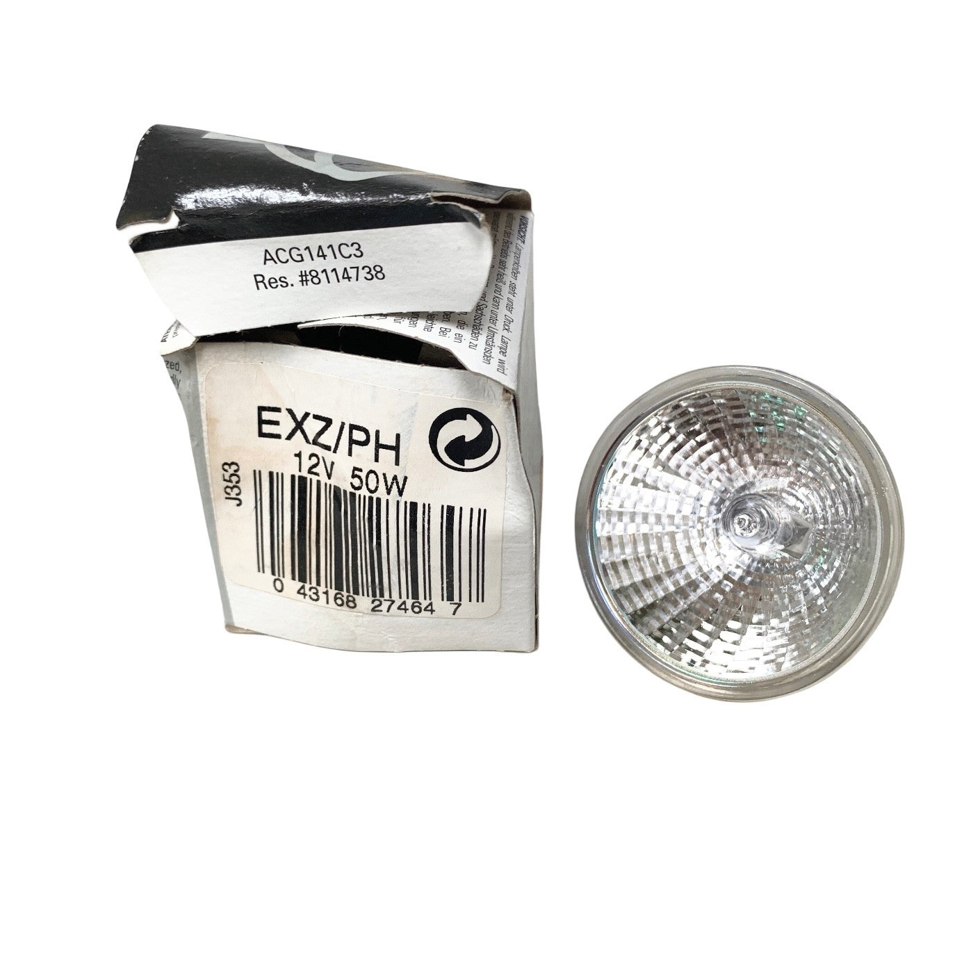 GE Quartzline EXZ/PH 12V 50W ConstantColor Halogen MR16 Bulb GX5.3 Base - NEW