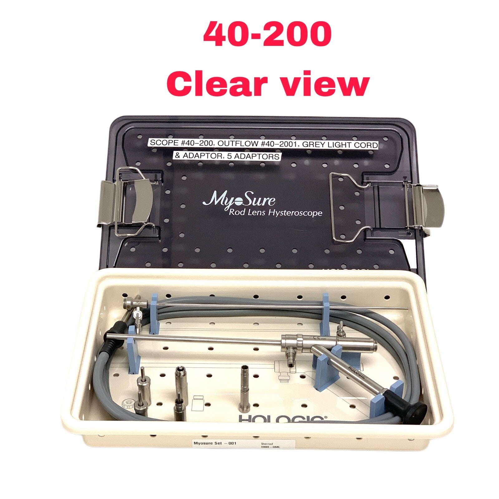 Hologic REF 40-200, MyoSure 6.25 mm 0 deg Hysteroscope Set 5 Adapter Light cable