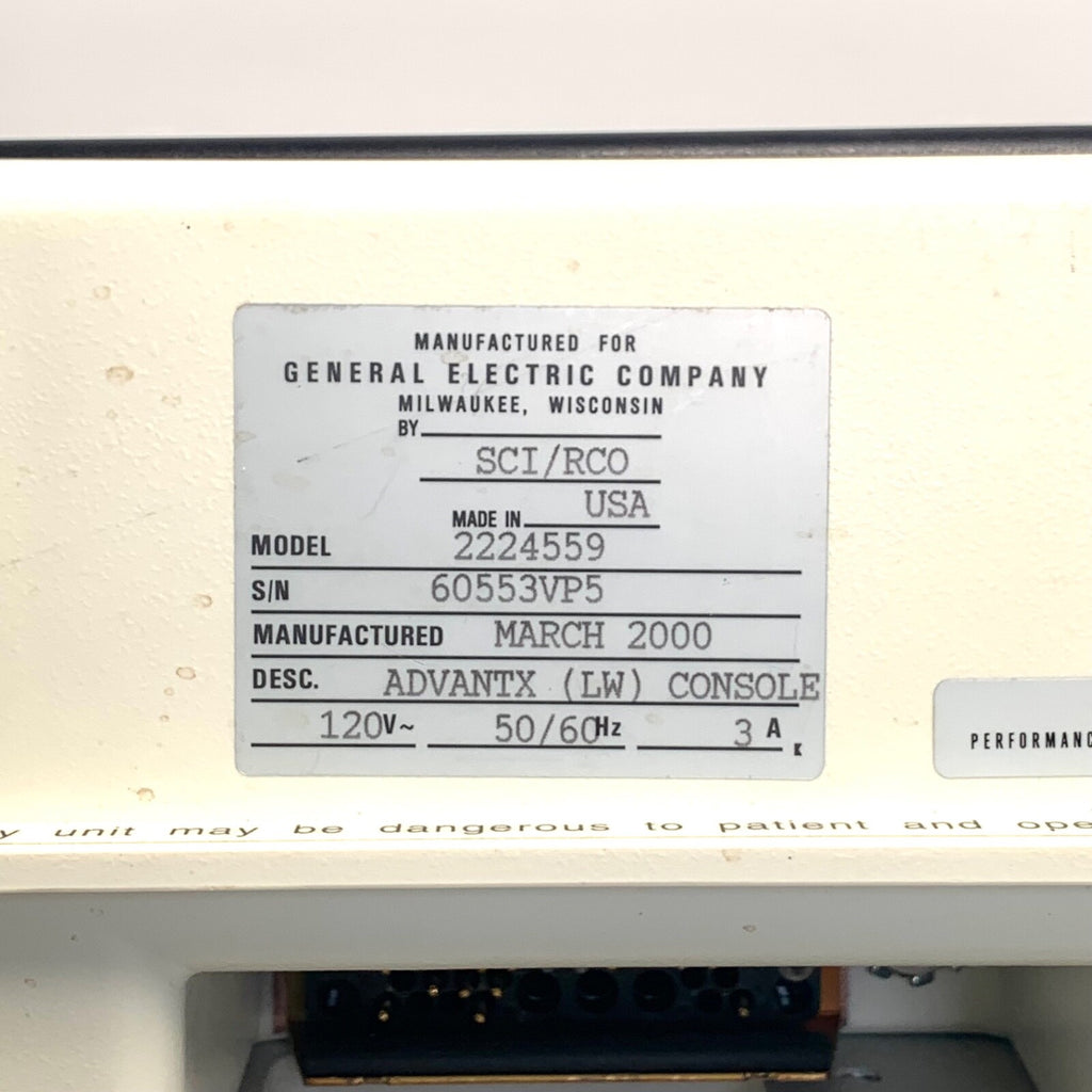 General Electric REF 2224559, AdvanTx LW Console w/ Switch