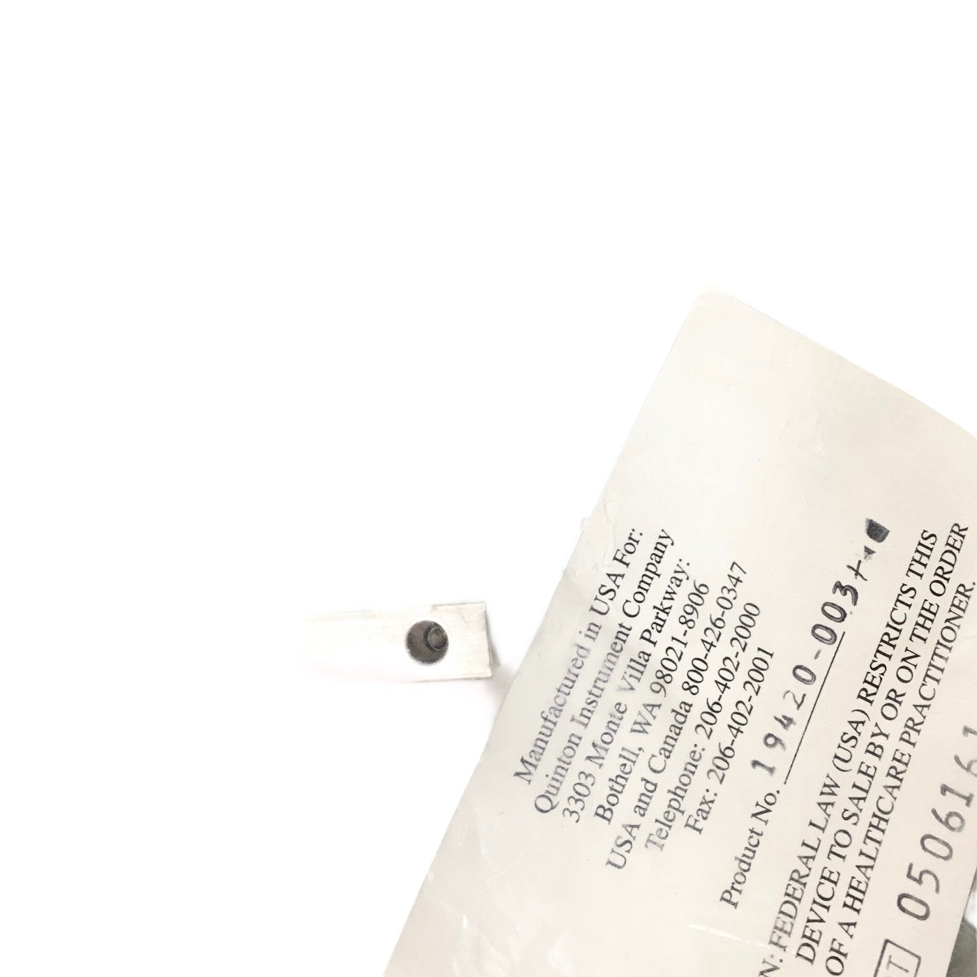 Quinton Ref 11952-011, 10-Lead ECG EKG Leadwire Set w/ Grabber Lead End