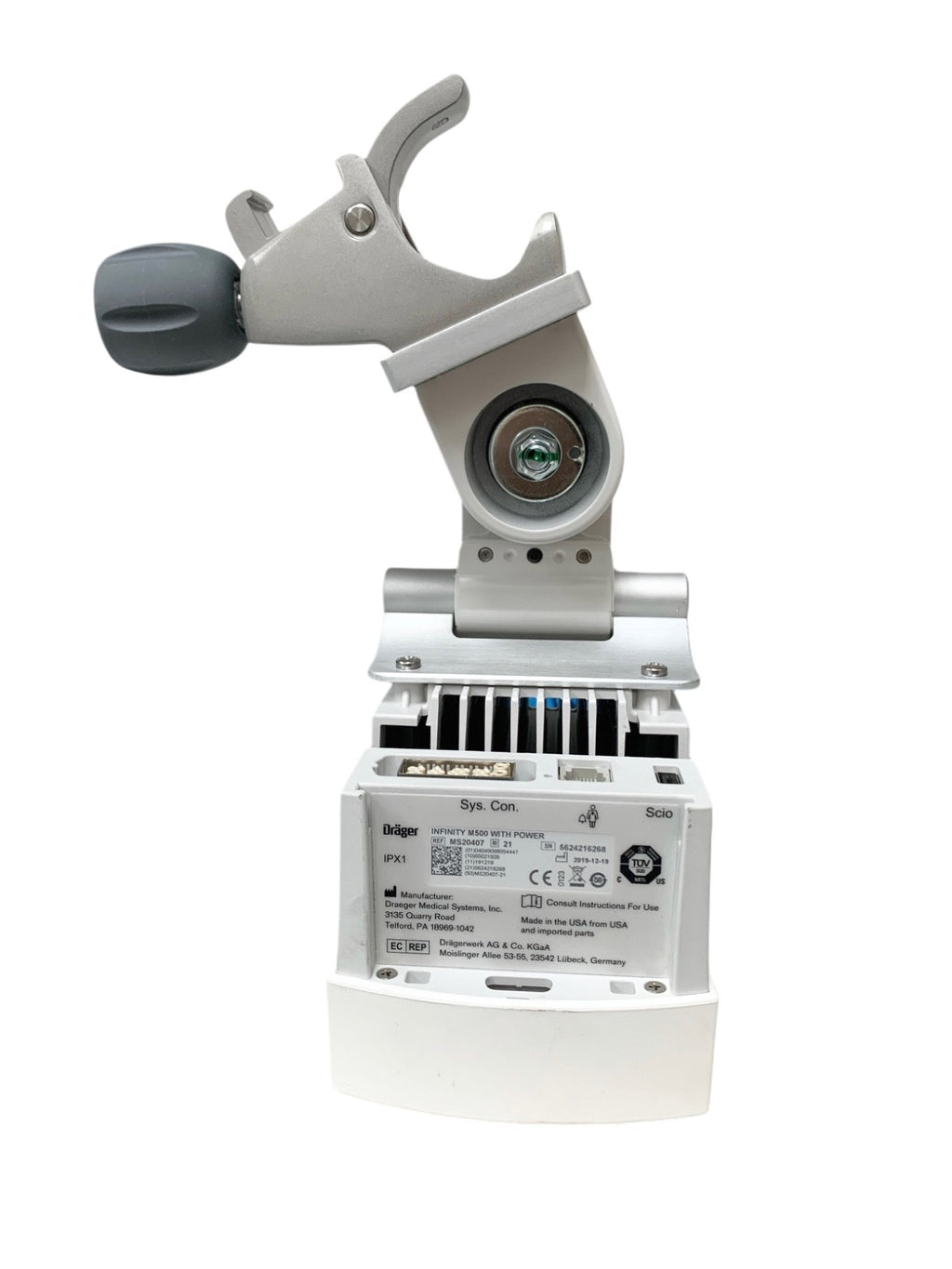 Drager Infinity M500 w/ Power Patient Monitor Module ref MS20407 &  GCX Mount