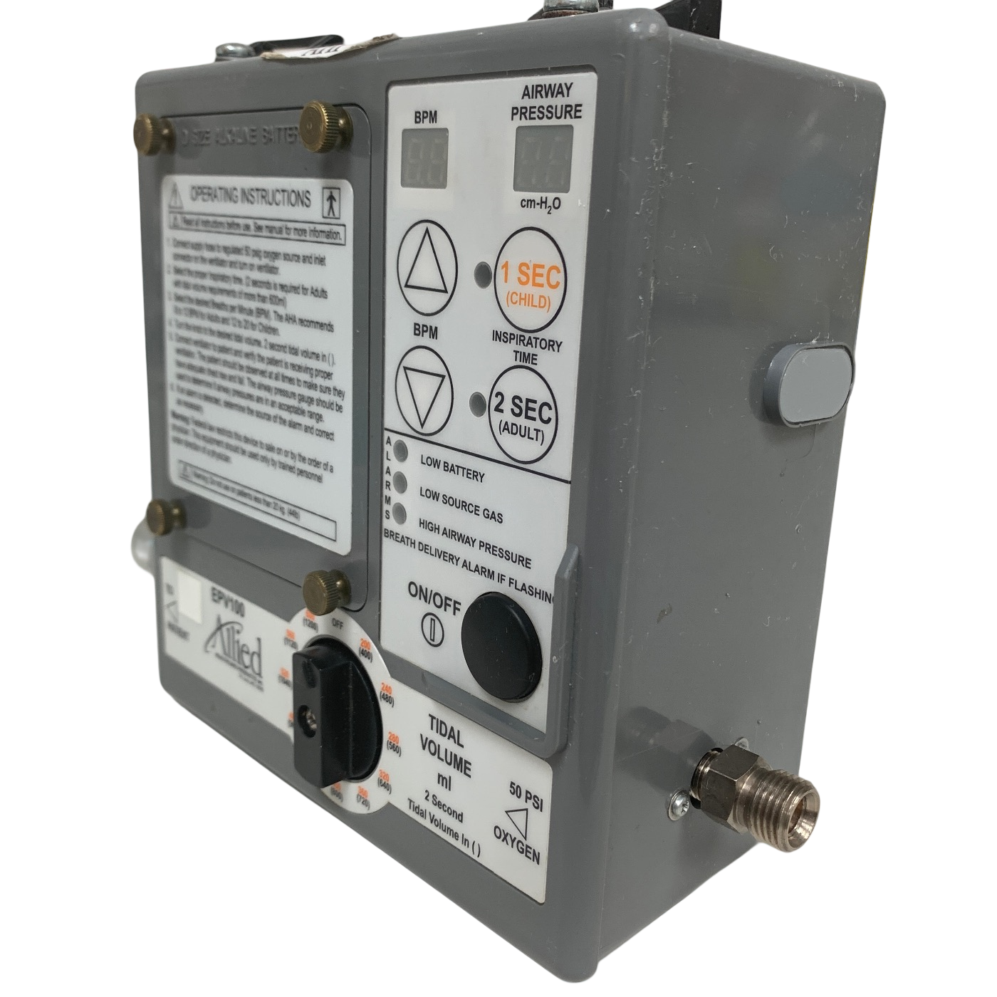 ALLIED HEALTHCARE EPV100 PORTABLE VENTILATOR