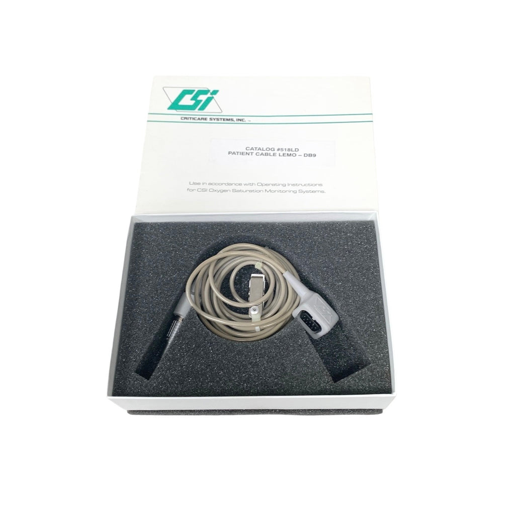 CSI REF 518LD, Patient Cable LEMO to DB9 Oxygen Monitor SpO2