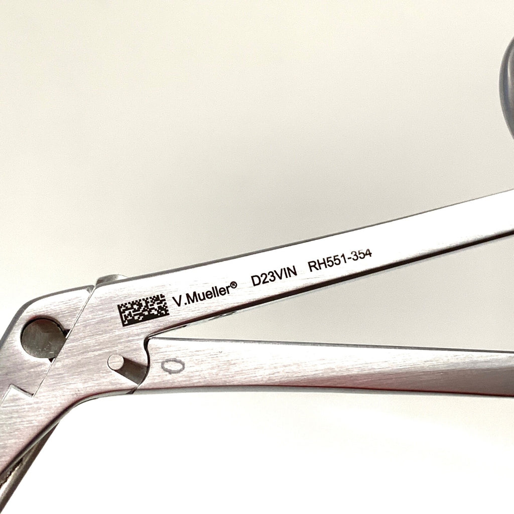 V Mueller REF RH551-354, Nasal Suction Forceps Double Action, Up Angled, 3.5mm