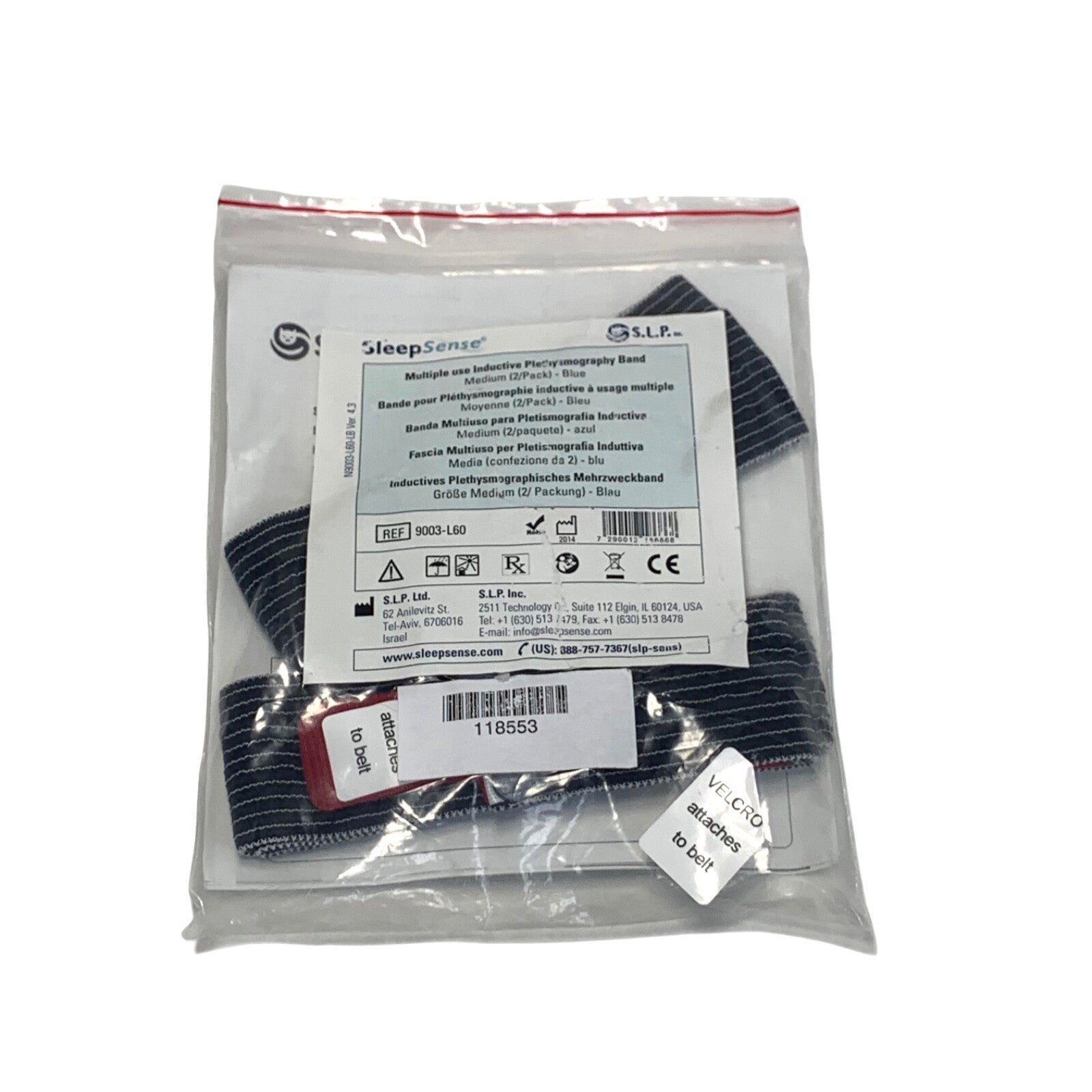 SleepSense REF 9003-L60, Multiple use Plethysmography Band