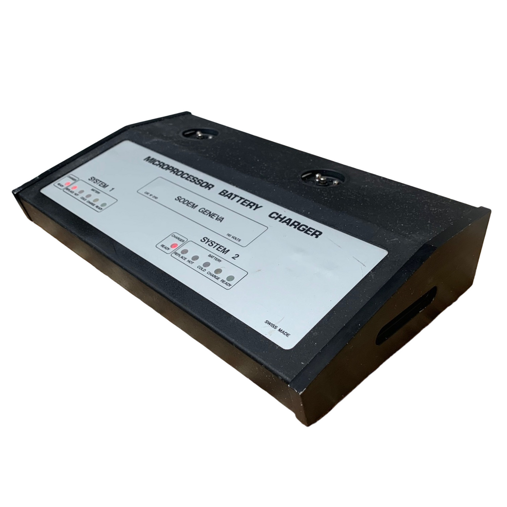 SODEM GENEVA MICROPROCESSOR BATTERY CHARGER. NOT TESTED. POWERS ON. AS IS.