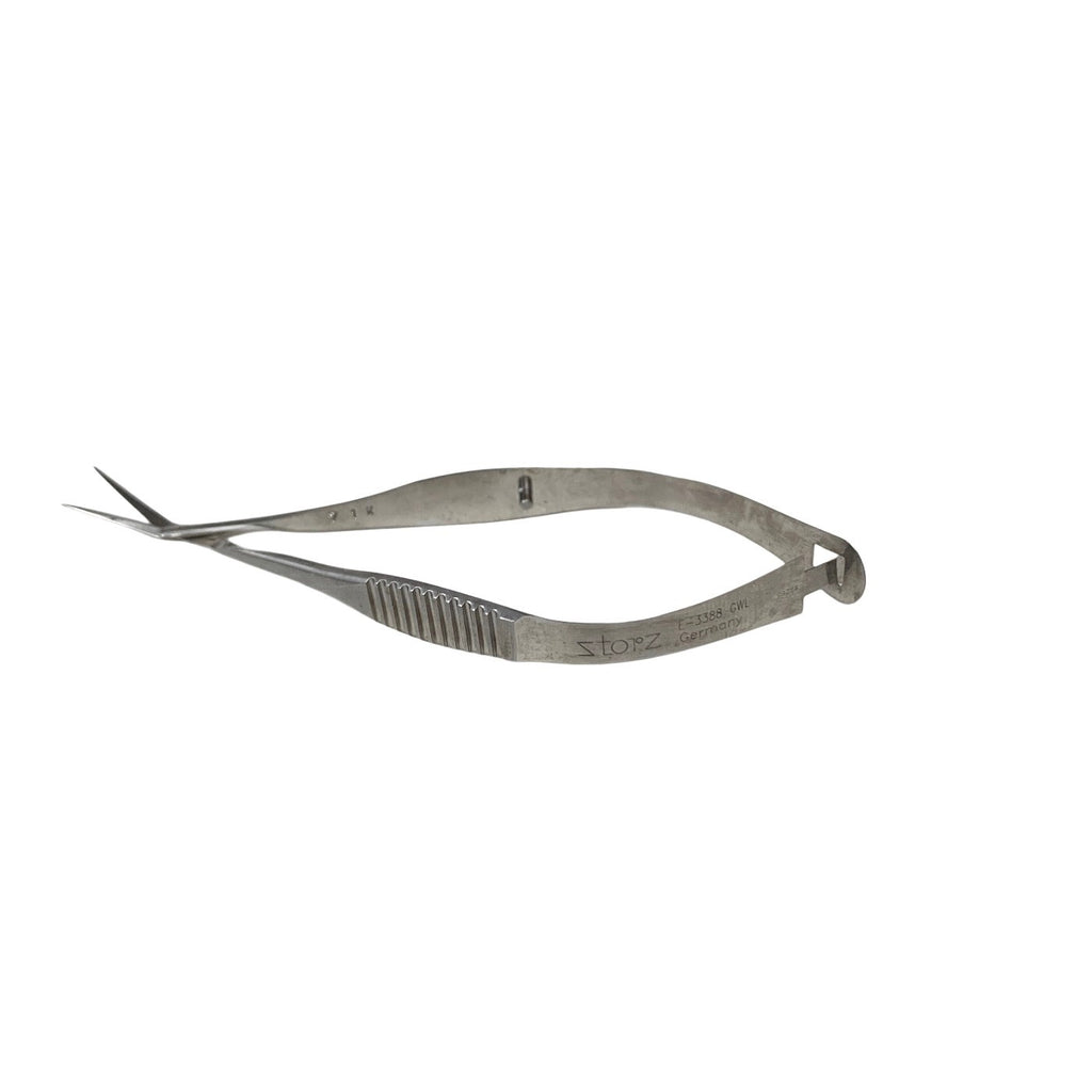 Storz E-3388 Vannas Angled Capsulotomy Scissor GWL Germany Eye Surgery Tool