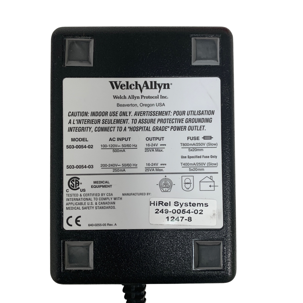 Welch Allyn Model 503-0054-02 Patient Monitor Power Adapter