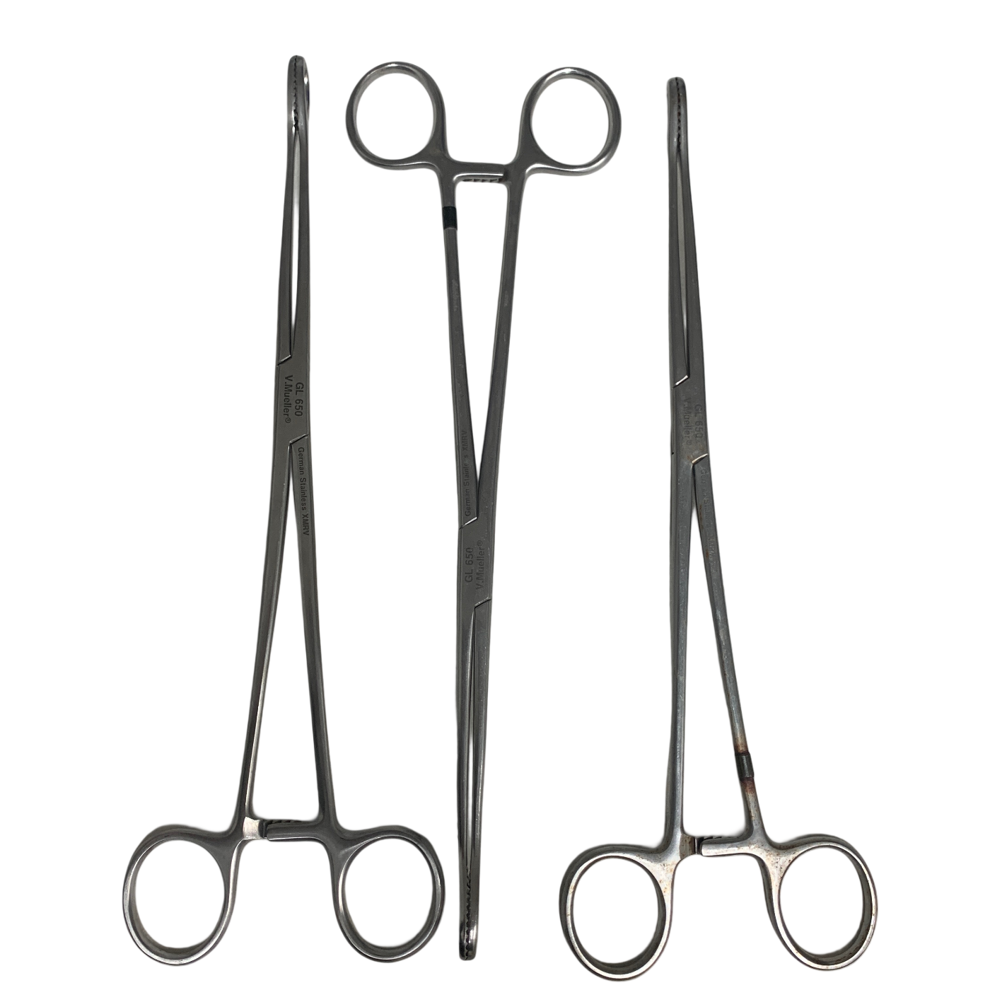 V.Mueller® GL650 LOT OF 3 Sponge Foerster Forceps, Straight, 9-3/4"