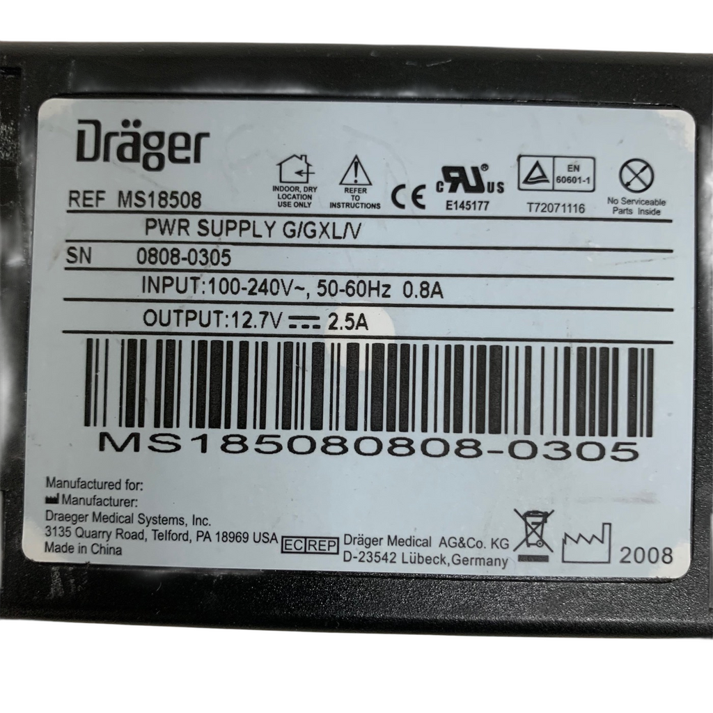 Drager REF MS18508, AC POWER ADAPTER