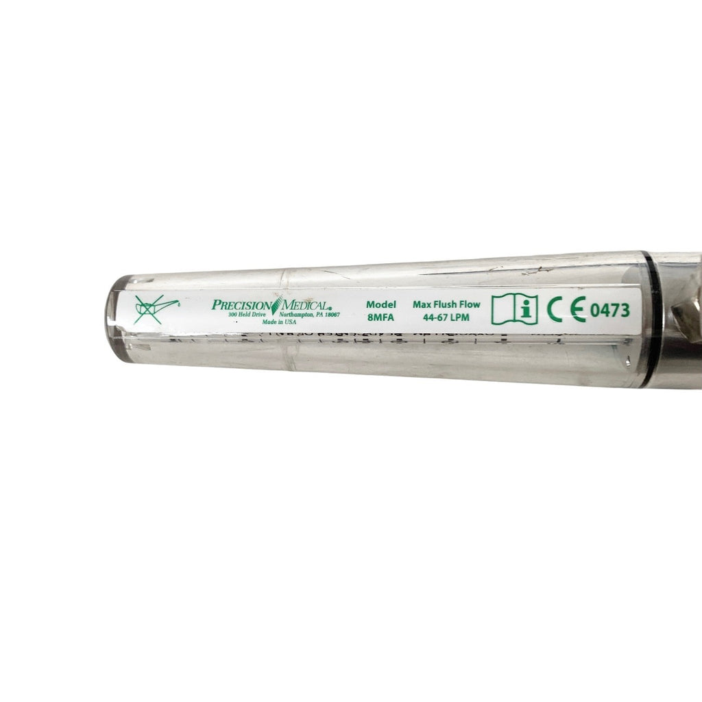 PRECISION MEDICAL 8MFA O2 Flowmeter 44-67 LPM Max Flush W/ Female Connector